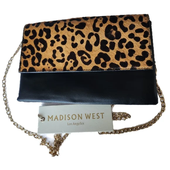MADISON WEST CHEETAH PRINT DESIGN CROSSBODY/CLUTCH/BAG/PURSE BNWT - Picture 7 of 7